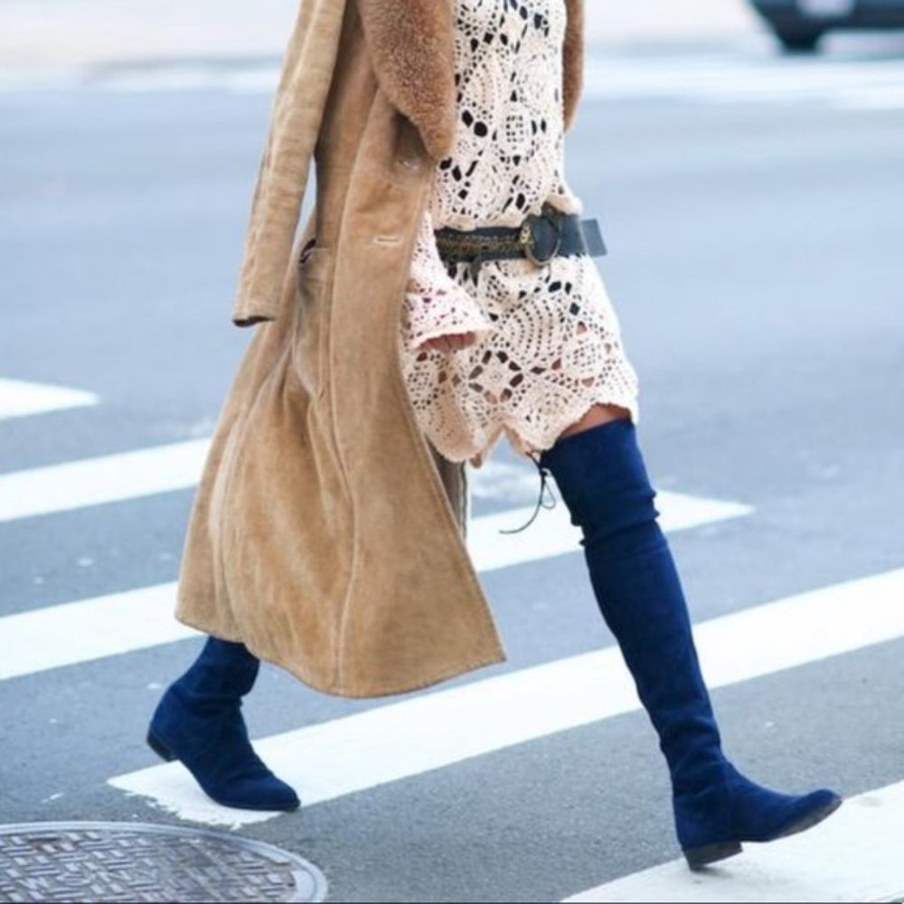 Stuart Weitzman Jocey Over-the-knee Boots - Navy Blue